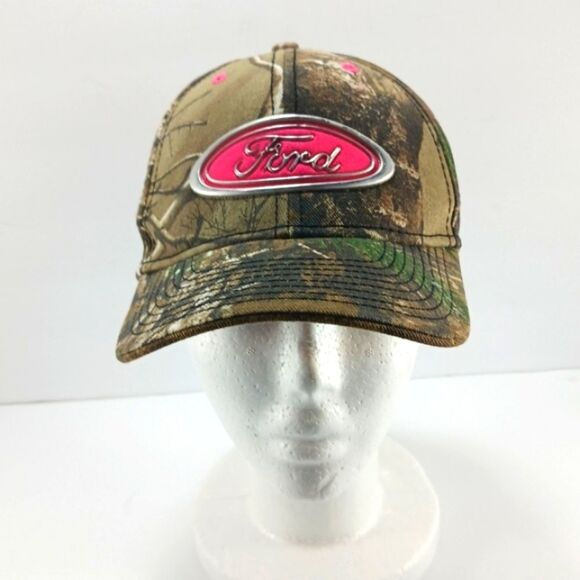 Ford Women’s Trucker Hat Cap/Hat Mesh Front Logo Camouflage Outdoor Hook & Loop - Picture 4 of 8